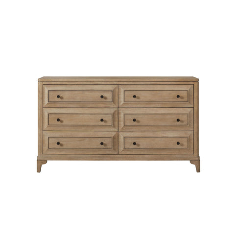 6 Drawer Dresser - Sand - Wood