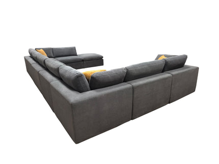 Custom Configuration Modular Sectional & Toss Pillows