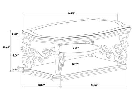 Arrize - Coffee And End Table Set With Scroll Legs