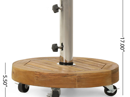 Ralph - Round Umbrella Base - Teak