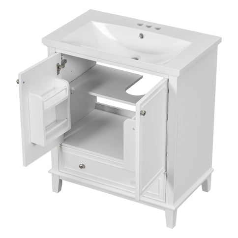 Modern Bathroom Vanity With Sink Combo, Multi Functional Cabinet With Doors And Drawer
