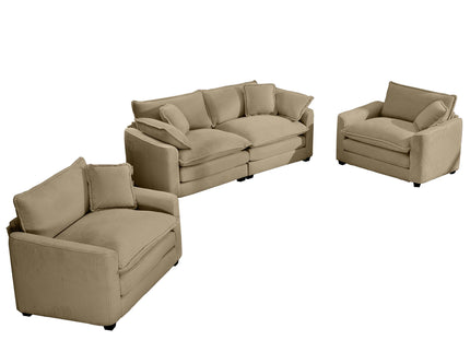 Elegant Oversized Sectional Sofa Set With Deep Seats And Flexible Layout