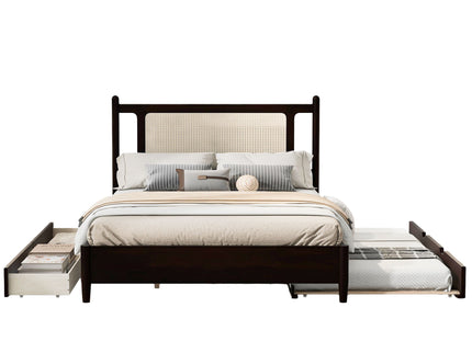 Platform Bed With 2 Big Drawers & Trundle