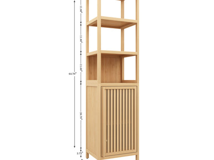 Storage Cabinet With Tall Tower, Multifunctional For Bathroom