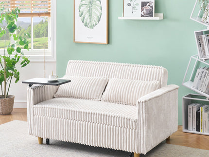 Pull Out Sofa With Movable Tabletop And USB Ports