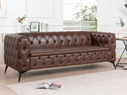 Square Arm Removable Cushion 3 Seater Sofa