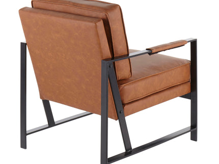 Franklin - Contemporary Arm Chair - Black / Camel