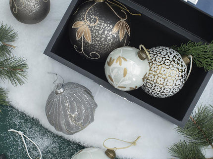 Decorative Hanging Ball Christmas Tree Ornaments For Holiday Party Decorations (Set of 6)