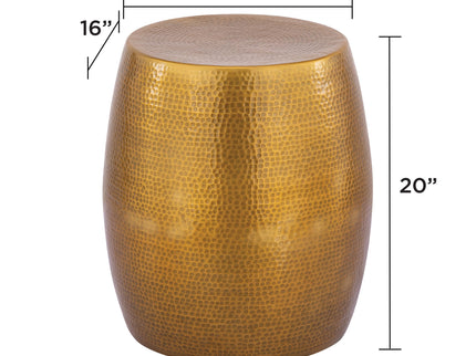 Et-201 - Oval End Table - Gold