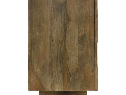 Roman - 3 Door Server With Chevron Design - Brown