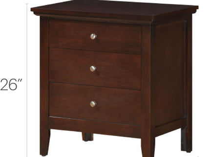 Hammond - 3 Drawer Nightstand - Cappuccino