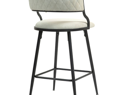 Counter Height Bar Stools With Powder Coating Base And Footrest (Set of 2) -