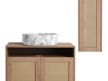 Bathroom Vanity & Art Sink And Side Cabinet, Float Mounting Design