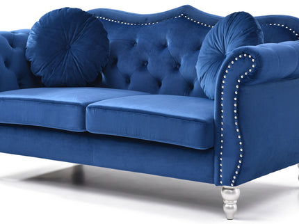 Stylish Flared Arm Loveseat