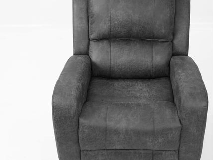 Modern Style Manual Recliner With Square Arms And Tufted Design