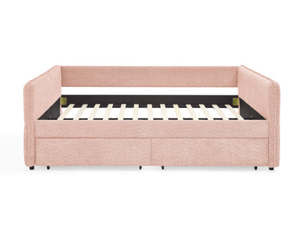 Upholstered Daybed & 2 Drawers