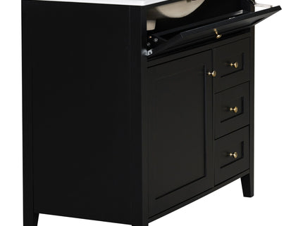 Bathroom Vanity With Sink, Cabinet With 3 Drawers And Adjustable Shelf