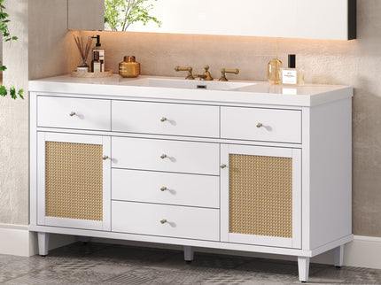 Modern Bathroom Vanity With Sink, Soft Close Drawers