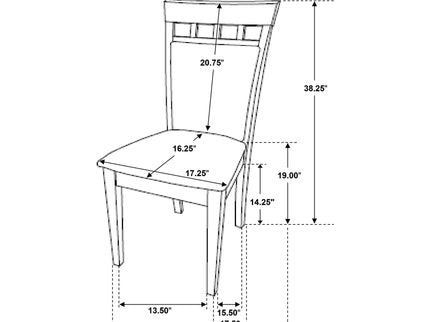 Gianna - 5 Piece Dining Set With Oval Table And Side Chairs - Cappuccino