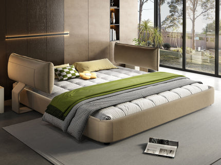 Cloud Bed Frame With Oversized Padded Movable Headboard