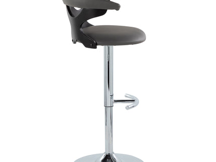 Gardenia - Contemporary Adjustable Barstool & Swivel, Rounded T Footrest (Set of 2)