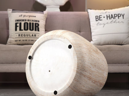 Drum Accent Coffee Table - Beige / Yellow