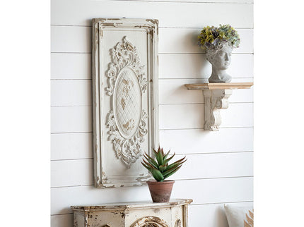 Large Wall Art Panel, Rectangle Wall Sculpture, Wall Decor For Living Room Dining Room Office Bedroom - Cream