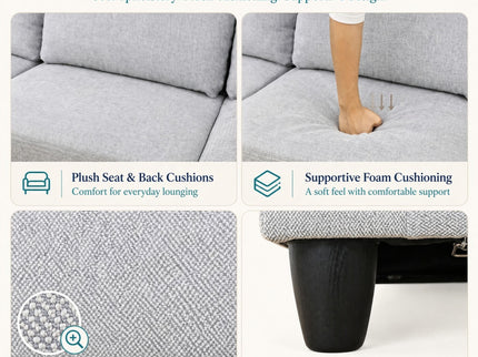 8 Piece Modular U - Shape Sectional Sofa