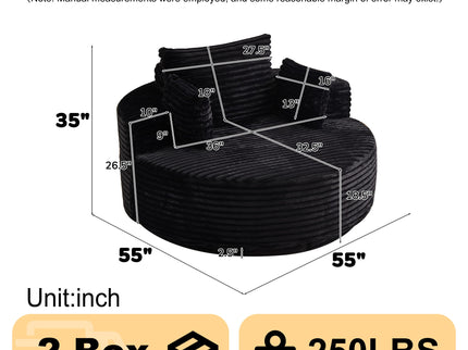 Swivel Chair With 360° Rotation For Living Room