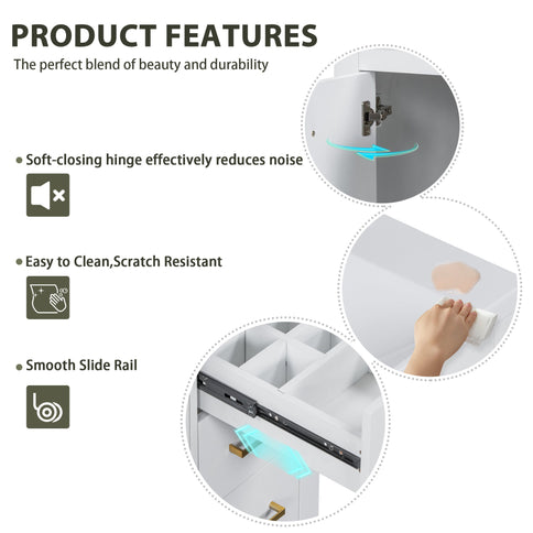 Bathroom Vanity With Sink Combo, Storage Cabinet, Freestanding Set With 3 Drawers & Soft Closing Doors