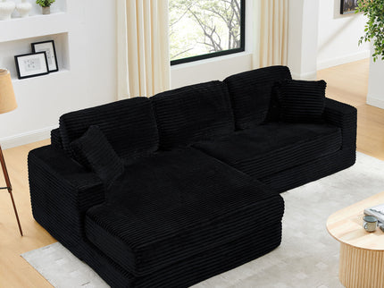 Modern Minimalist L Shape Modular Sectional Sofa, Couch
