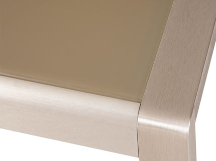 Cape Coral - Contemporary Side Table With Frosted Glass Top