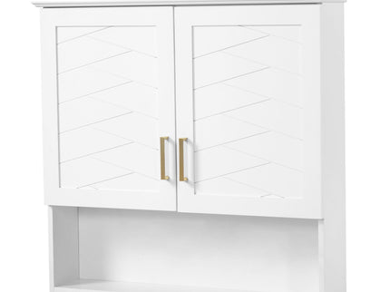 30" Bathroom Cabinet With Adjustable Shelf, Wall Mounted Medicine Cabinet - White