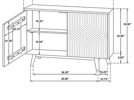Ixora - 2 Door Cabinet - Black