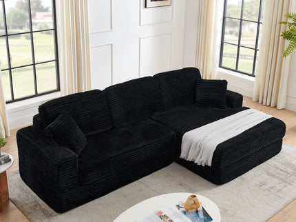 Modern Minimalist L Shape Modular Sectional Sofa, Couch