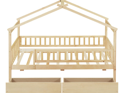 House Bed With 2 Drawers