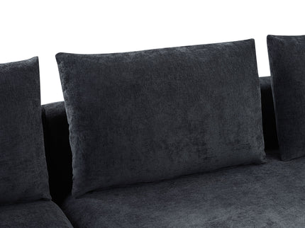 Modern L Shaped Sectional Sofa With Upholstery And Wooden Storage