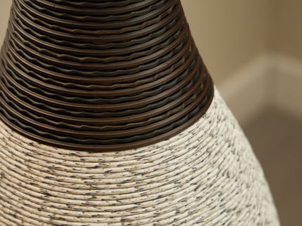 Tall Designer Floor Vase With Elegant 2 Tone