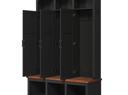 Classic Arched Design Hall Tree With 3 Hidden Storage