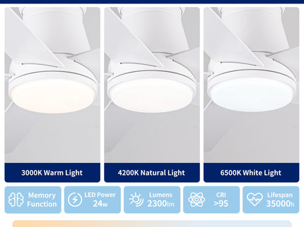 Flush Mount Ceiling Fan With Light