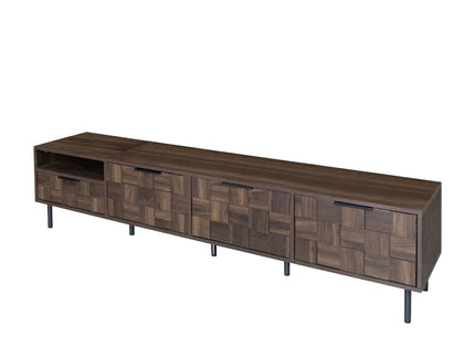 78" TV Stand With Storage Cabinets For Living Room - Walnut