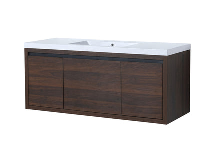 Floating Bathroom Vanity With Resin Sink And Soft Close Doors
