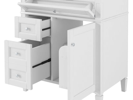 Bathroom Vanity With 2 Drawers And Tip-Out Drawer, Storage Cabinet