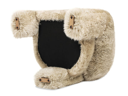 Avalon - Genuine Sheepskin Fur Split Barrel Back Accent Chair - Natural Blonde