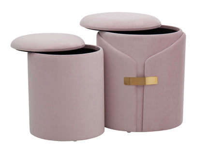 Dahlia - Contemporary / Glam Nesting Ottoman Set