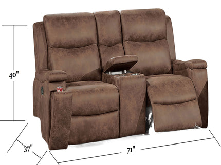 Modern Manual Motion Living Room Set & Hidden Cup Holders