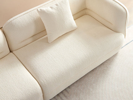Sectional Sofa With Durable Fabric, Solid Wood Frame, And High Density Sponge Fill
