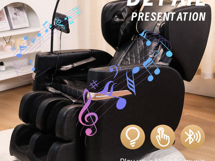 Massage Chair Recliner With Zero Gravity And Full Body Air Pressure - Black