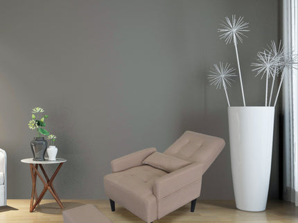 Living Room Sofa Single Chair And Ottoman, Modern Multi-Function Fabric Living Room Sofa Lounge Chair Bed And Stool. Soft Leisure Single Chair Adjustable Into 5 Angles With Sofa Bed