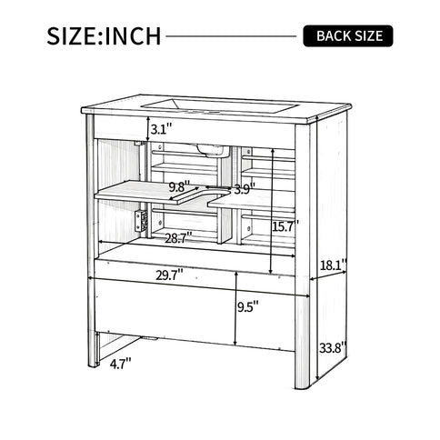 Softened Modern Bathroom Vanity With Sink